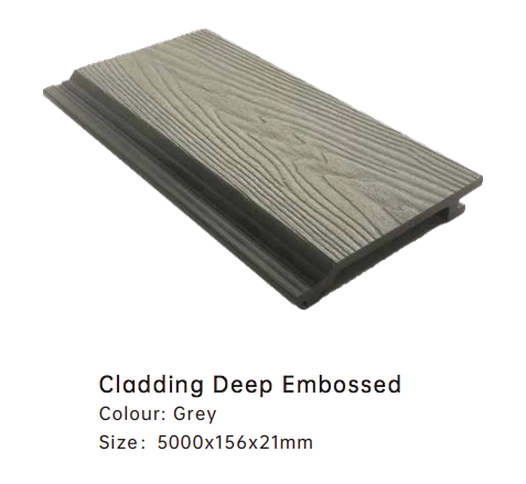 iCladd Cladding Deep Embossed Grey 5000 x 156 x 21mm